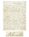 Superb Abraham Lincoln Autograph Letter Signed as President, Regarding Possible War Profiteering During the Civil War -- ...I expected that when...the price of a...gun was fixed, it would stand...